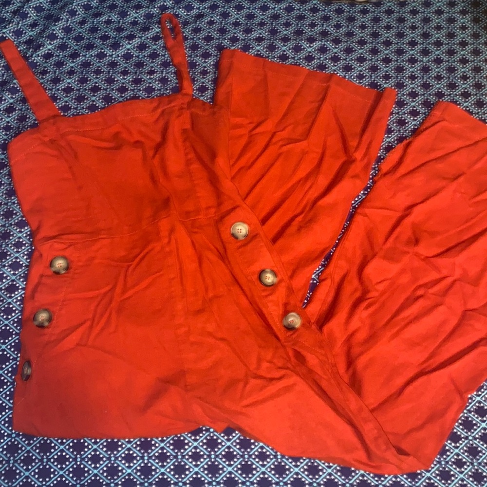 Womens orange jumpsuit